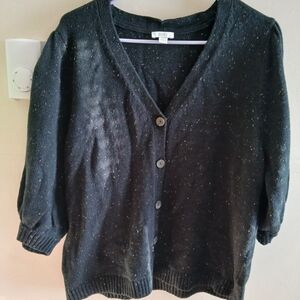 J. Jill Black Speckled Cardigan